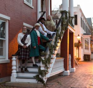 Mary Veale and colonial troupe of re-enactors