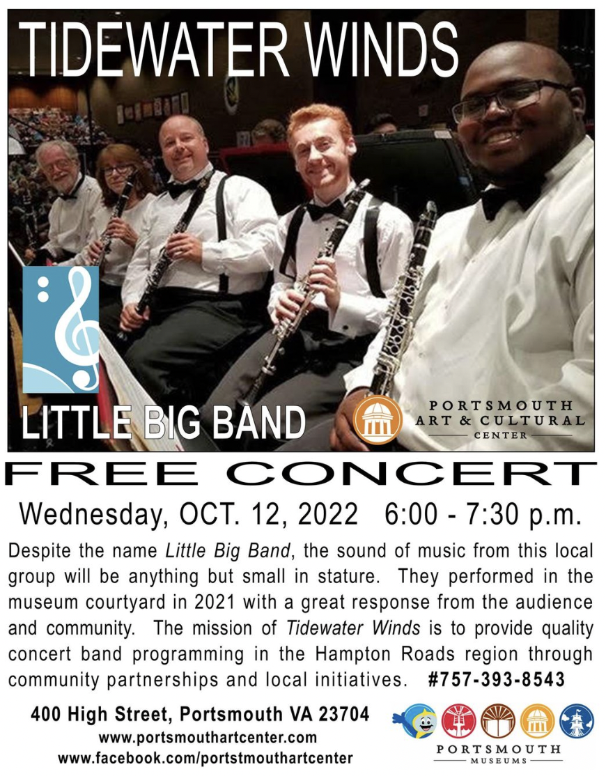 Tidewater Winds Little Big Band Free Concert! Olde Towne Portsmouth, VA